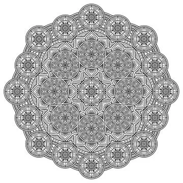 Vector round Mandala Stock Illustration