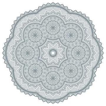 Vector round Mandala Stock Illustration