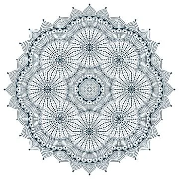 Vector round Mandala Stock Illustration