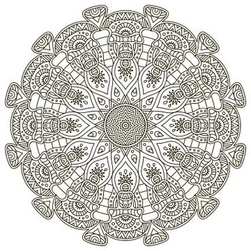 Vector round Mandala Stock Illustration