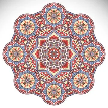 Vector round Mandala Stock Illustration