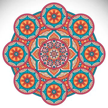 Vector round Mandala Stock Illustration