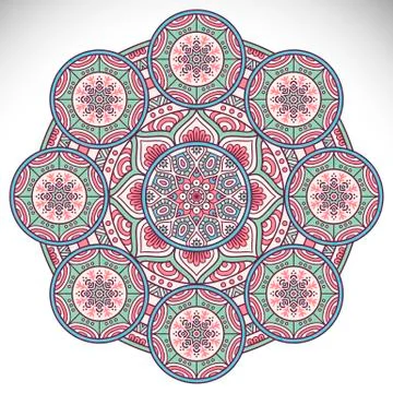 Vector round Mandala Stock Illustration