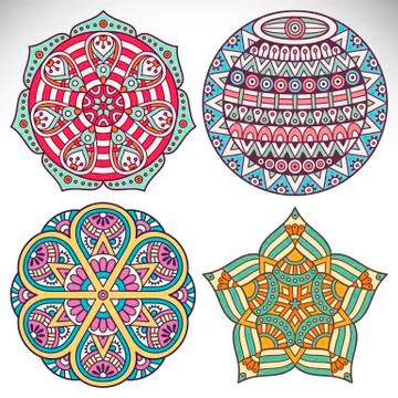 Vector round Mandala Stock Illustration