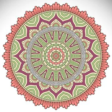 Vector round Mandala Stock Illustration
