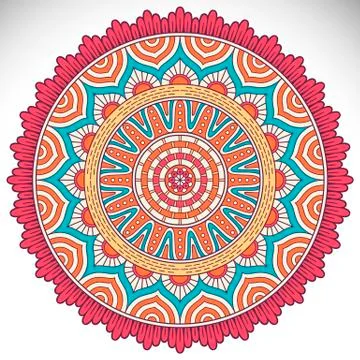 Vector round Mandala Stock Illustration