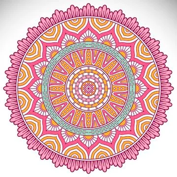 Vector round Mandala Stock Illustration