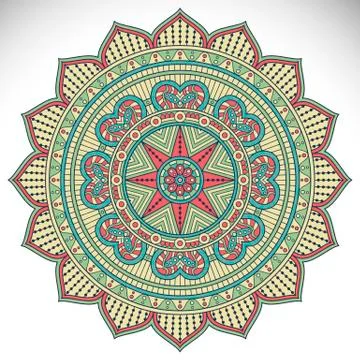 Vector round Mandala Stock Illustration