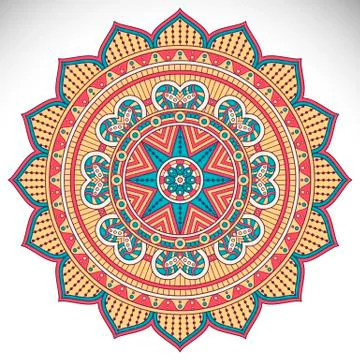 Vector round Mandala Stock Illustration