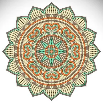 Vector round Mandala Stock Illustration