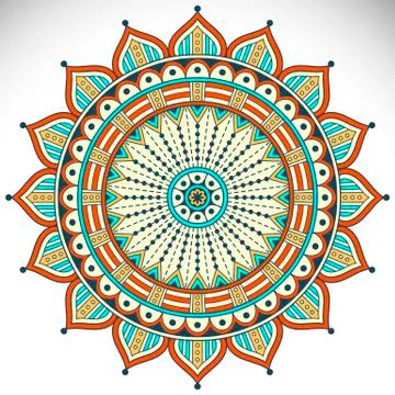 Vector round Mandala Stock Illustration