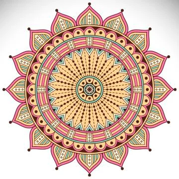 Vector round Mandala Stock Illustration
