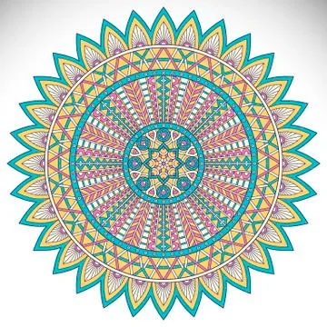 Vector round Mandala Stock Illustration