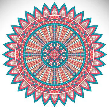 Vector round Mandala Stock Illustration