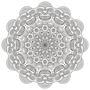 Vector round Mandala Stock Illustration