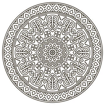 Vector round Mandala Stock Illustration