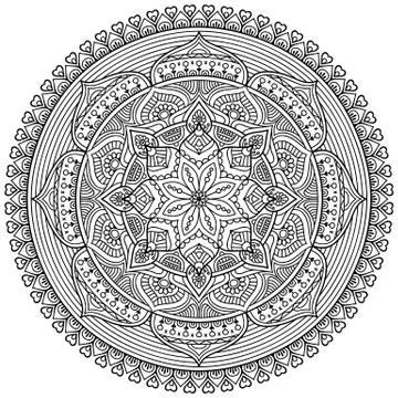 Vector round Mandala Stock Illustration