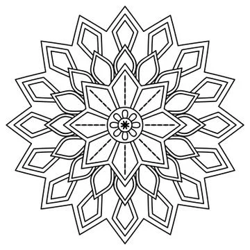 Vector round Mandala Stock Illustration