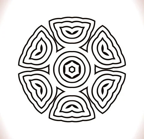 Vector  round ornament pattern イラスト素材