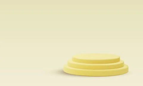 Vector round podium, pedestal or platform. 3d podium. Place for ads. Empty Stock Illustration