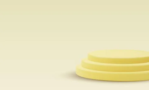 Vector round podium, pedestal or platform. 3d podium. Place for ads. Empty Ilustração Stock