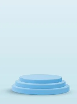 Vector round podium, pedestal or platform. 3d podium. Place for ads. Empty Ilustração Stock