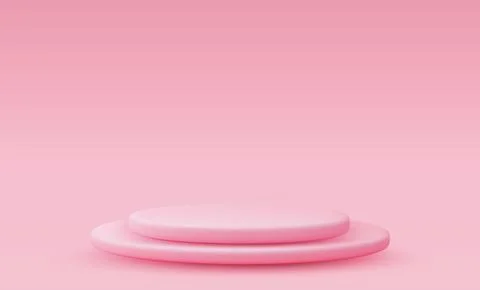 Vector round podium, pedestal or platform. 3d podium. Place for ads. Empty Ilustração Stock