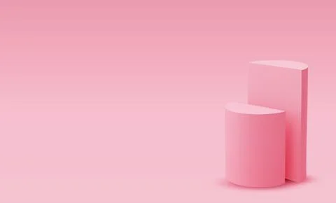 Vector round podium, pedestal or platform. 3d podium. Place for ads. Empty Ilustração Stock