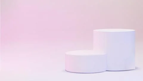 Vector round podium, pedestal or platform. 3d podium. Place for ads. Empty Stock Illustration