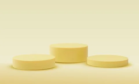 Vector round podium, pedestal or platform. 3d podium. Place for ads. Empty Ilustração Stock