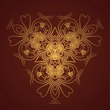 Vector round retro ornament Stock Illustration