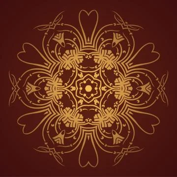 Vector round retro ornament Stock Illustration