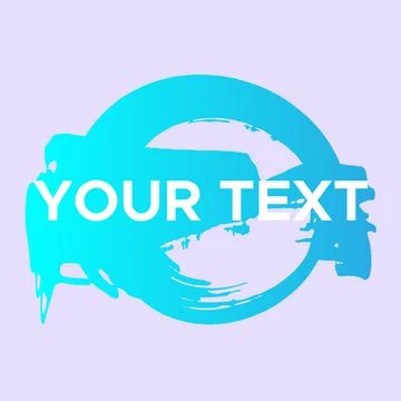 Vector Round Shape on Pink. Blue Circle Stamp. Icon, Logo, Banner Design.. Stock Illustration