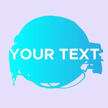 Vector Round Shape on Pink. Blue Circle Stamp. Icon, Logo, Banner Design.. Stock Illustration