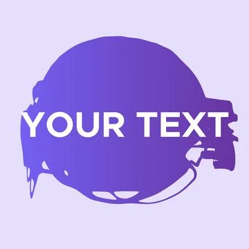 Vector Round Shape on Pink. Purple Circle Stamp. Icon, Logo, Banner Design.. Stock Illustration