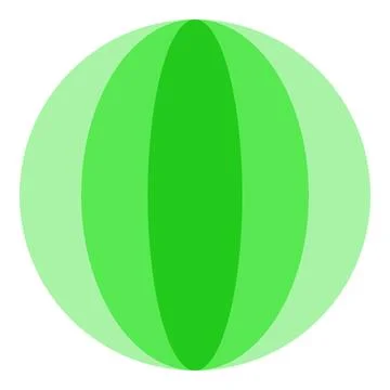 Vector Round Sphere Flat Icon Symbol Stock Illustration