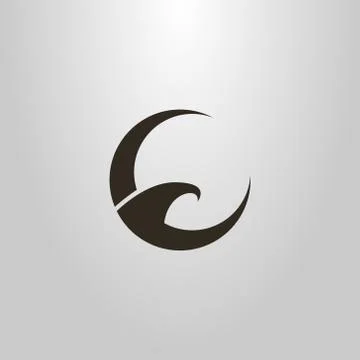 Vector round symbol of an abstract eagle Illustrazione stock