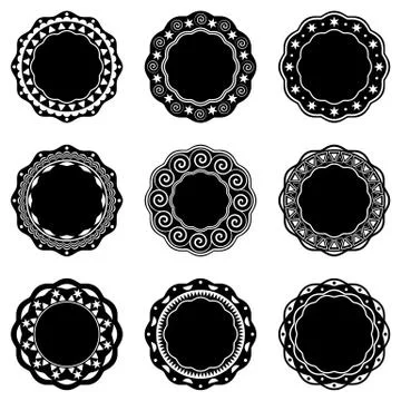 Vector round vintage labels Illustration