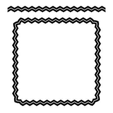 Vector Rounded Corner Square Black Frame, Isolated On White Stock Illustration