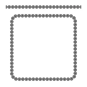 Vector Rounded Corner Square Black Frame, Isolated On White Stock Illustration