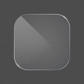 Vector rounded corners square shape glass frame Illustrazione stock