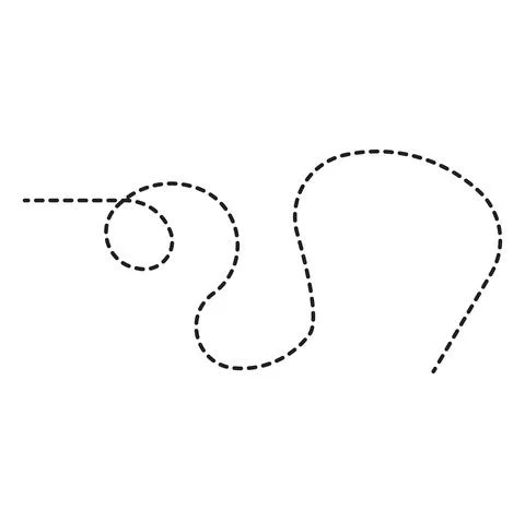 Vector route path travel illustration direction line road. Way plan route pat Stock Illustration