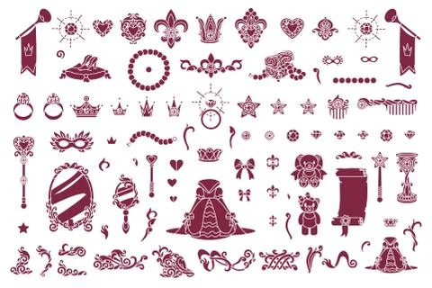 Vector royal jewelry collection Stock Illustration