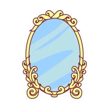 Vector royal object mirror Illustrazione stock