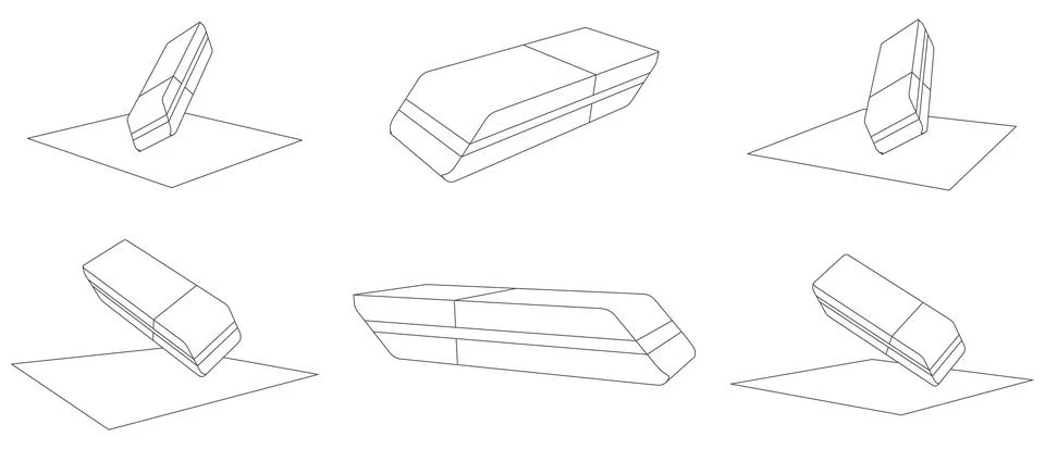 Vector rubber eraser 스톡 일러스트