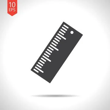 Vector ruler icon. Eps10 Stock Illustration