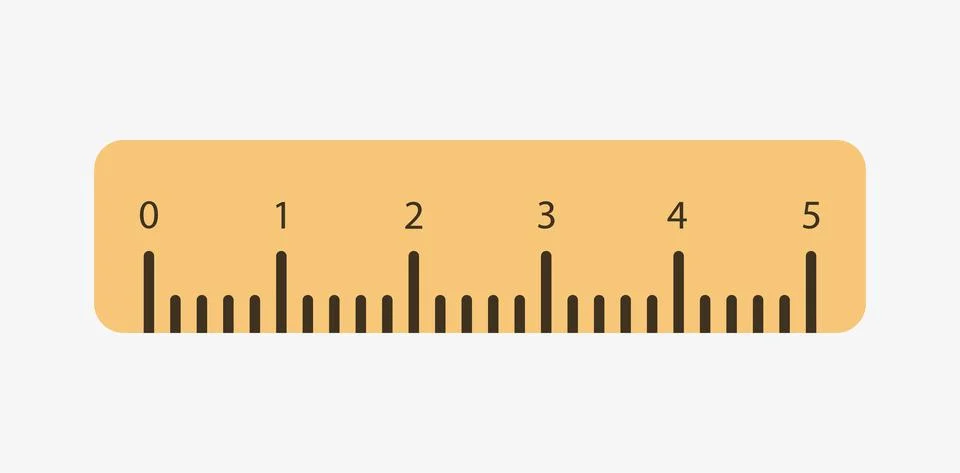 Vector ruler icon isolated on white background. Stock Illustration