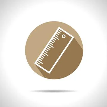 Vector ruler outline icon. Eps10 Stock Illustration