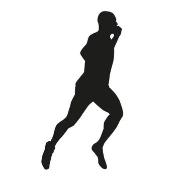 Vector runner silhouette Stock Illustration
