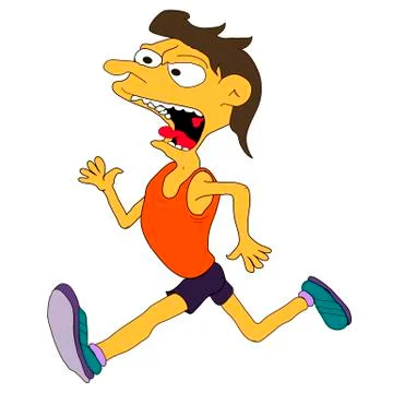 Vector running athlete Illustrazione stock